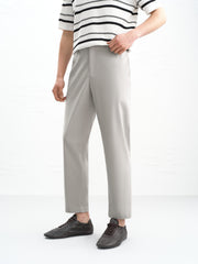Men's Slim-Fit Trousers with Mulberry Silk