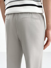 Men's Slim-Fit Trousers with Mulberry Silk