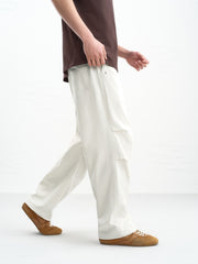 Men's Pleated Straight-Leg Cargo Pants