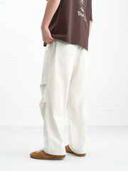 Men's Pleated Straight-Leg Cargo Pants