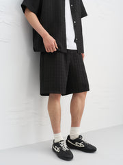 Men's Casual  Textured Knee-Length Shorts