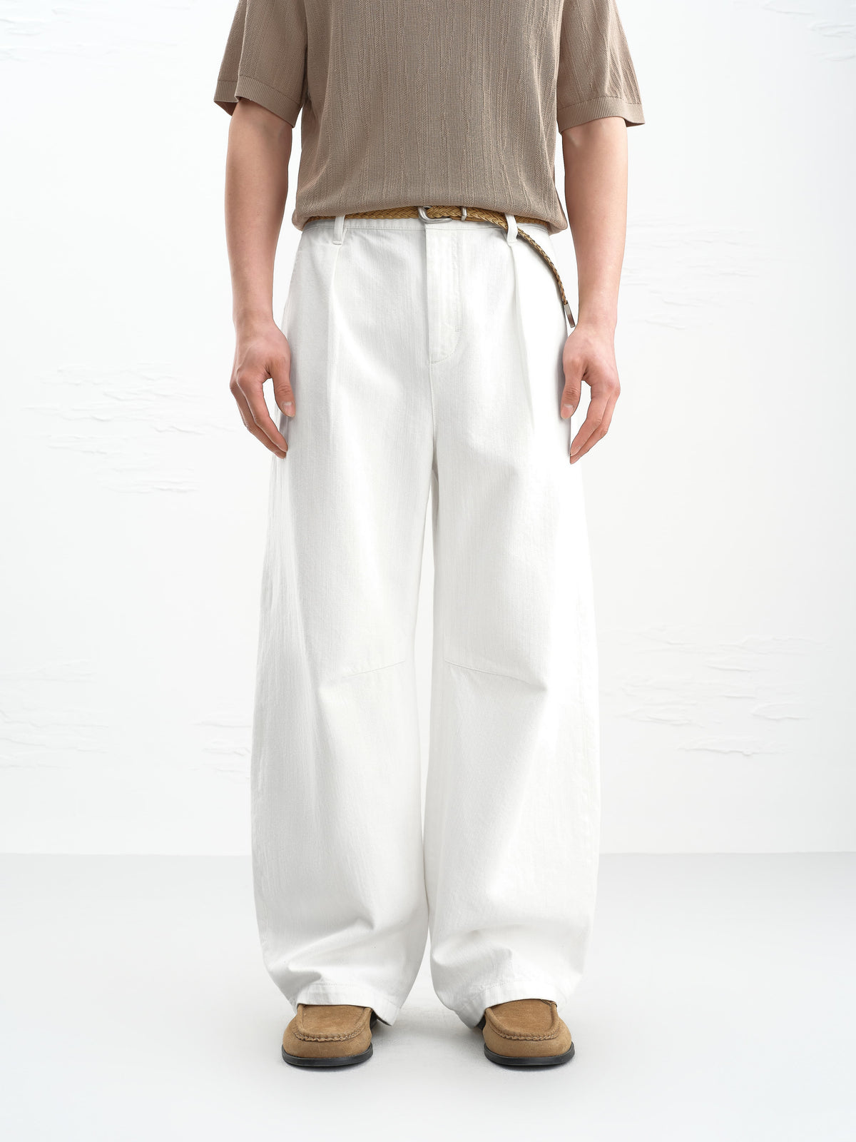 Men's casual loose parachute jeans
