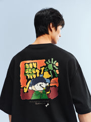 Men's Cotton T-Shirt with Back Print