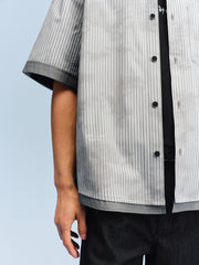 Men's Printed Striped Short-Sleeve Shirt