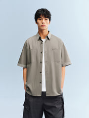 Men's Contrast-Trim Plaid Shirt