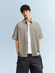 Men's Contrast-Trim Plaid Shirt