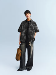 Men's Allover Print Short-Sleeve Shirt