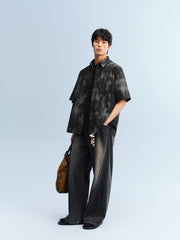 Men's Allover Print Short-Sleeve Shirt