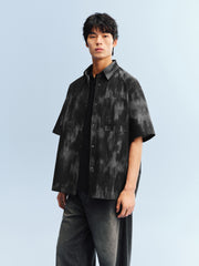 Men's Allover Print Short-Sleeve Shirt