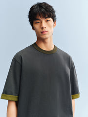 Men's Loose-Fit Contrast T-Shirt