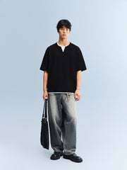 Men's Layered-Look Waffle T-Shirt