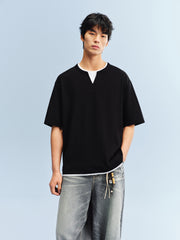 Men's Layered-Look Waffle T-Shirt