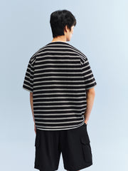 Men's Layered-Look Striped Henley T-Shirt