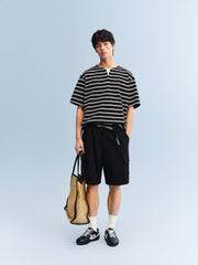 Men's Layered-Look Striped Henley T-Shirt