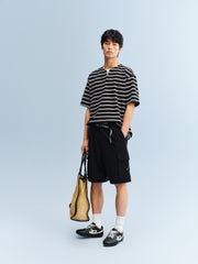 Men's Layered-Look Striped Henley T-Shirt