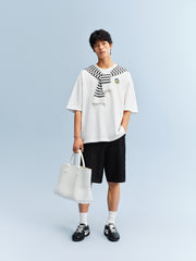 Men's Cotton T-Shirt with Back Print