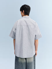 Men's Striped Shirt with Letter Print