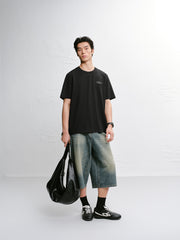 Men's Casual T-Shirt with Back Graphic Print