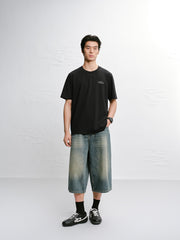 Men's Casual T-Shirt with Back Graphic Print