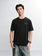 Men's Casual T-Shirt with Back Graphic Print