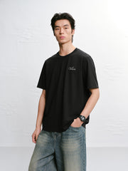 Men's Casual T-Shirt with Back Graphic Print