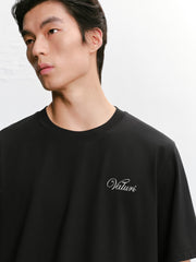 Men's Casual T-Shirt with Back Graphic Print
