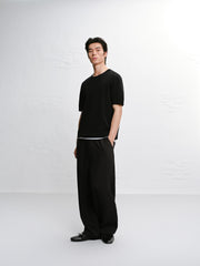 Men's Slim-Fit Solid Short-Sleeve Knit Top