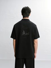 Men's 3D Embroidered Graphic Polo Shirt