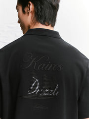 Men's 3D Embroidered Graphic Polo Shirt