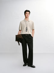 Men's Casual Lyocell Knit Short-Sleeve T-Shirt