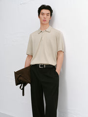 Men's Casual Lyocell Knit Short-Sleeve T-Shirt