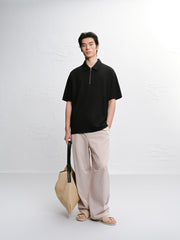 Men's Short-Sleeve Zip Polo Shirt
