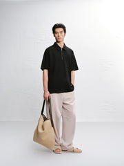 Men's Short-Sleeve Zip Polo Shirt