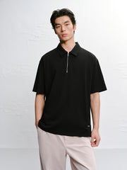 Men's Short-Sleeve Zip Polo Shirt