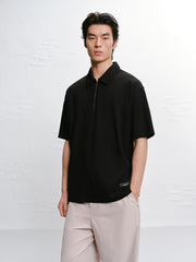 Men's Short-Sleeve Zip Polo Shirt
