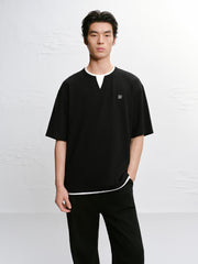 Men's Contrast Layered-Look T-Shirt