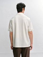 Men's Casual Zipper-Trimmed Polo