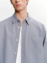 Men's Casual Loose-Fit Jacquard Shirt