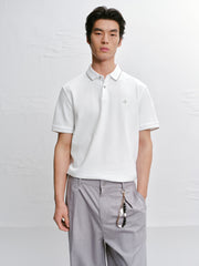 Men's Casual Embroidery Short-Sleeve Polo