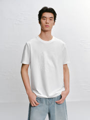 Men's Casual 3D Jacquard Short-Sleeve T-Shirt
