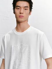 Men's Casual 3D Jacquard Short-Sleeve T-Shirt