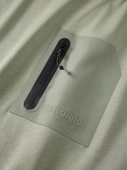 Men's Green Utility Pocket Oversized T-Shirt