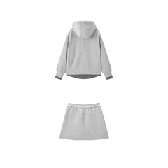 Women's  Collegiate Plaid Sweatshirt & Skirt Set