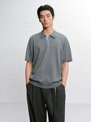 Men's Casual Contrast Color Polo Shirt