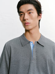 Men's Casual Contrast Color Polo Shirt