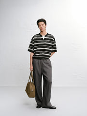 Men's casual straight-leg wide-leg pants