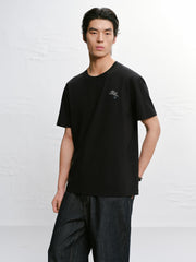 Men's Old Money Embroidered Short-Sleeve T-Shirt