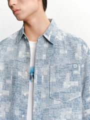 Men's Casual Short Sleeve Denim Shirt