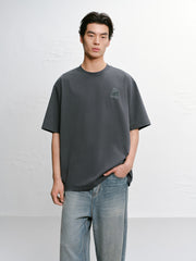 Men's cool-feel printed short-sleeve T-shirt
