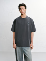 Men's cool-feel printed short-sleeve T-shirt